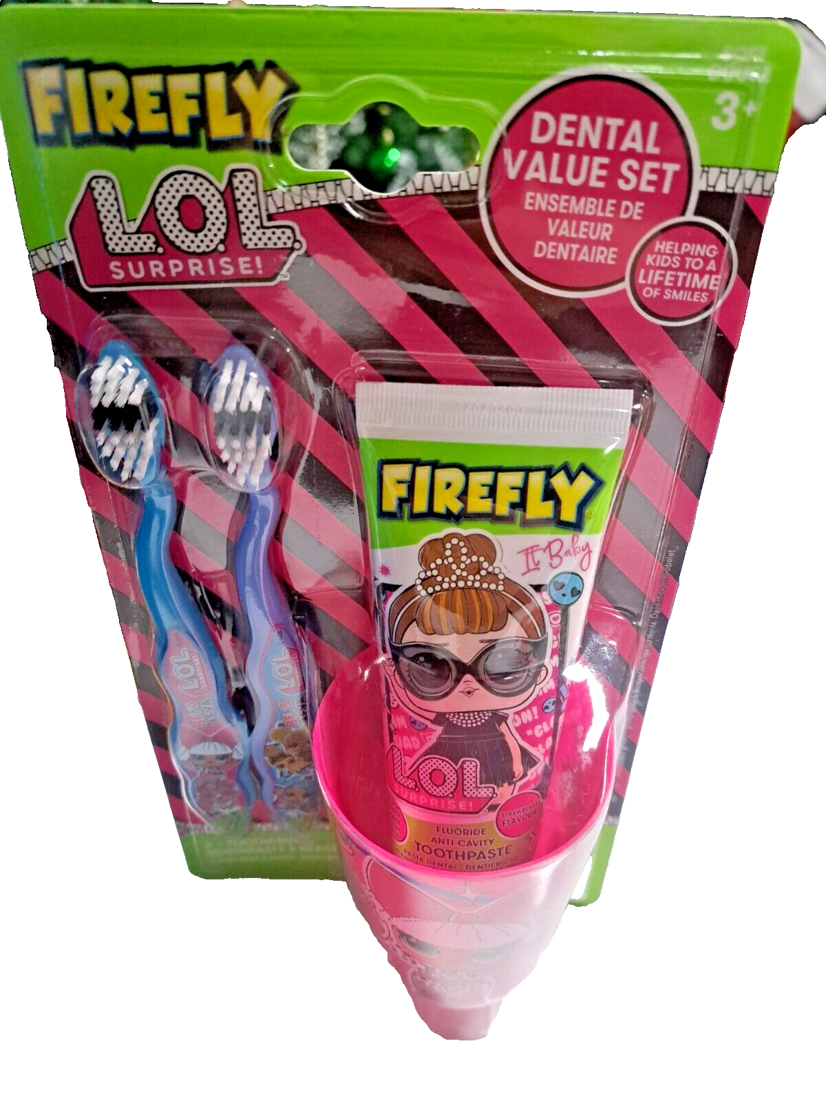Firefly LOL Surprise Toothbrush & Toothpaste Cup Holder Set for  