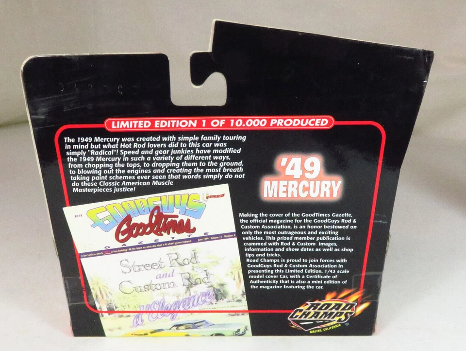 Road Champs escala 1:43 '49 Mercury Good Guys ROD & CUSTOM ASSC. LTD 1 de 10.000 Foto 3 de 3