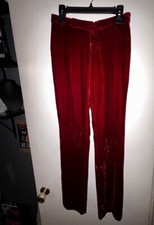 Women  s Ralph Lauren blue label velvet straight leg pants