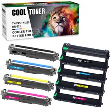 8x TN221 TN225 Toner Cartridge & DR221 Drum For Brother HL-1340CW MFC-9340CDW