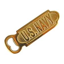 U.S. Navy Sailor Military Beer Bottle Opener Hand Held Polished Brass Finish