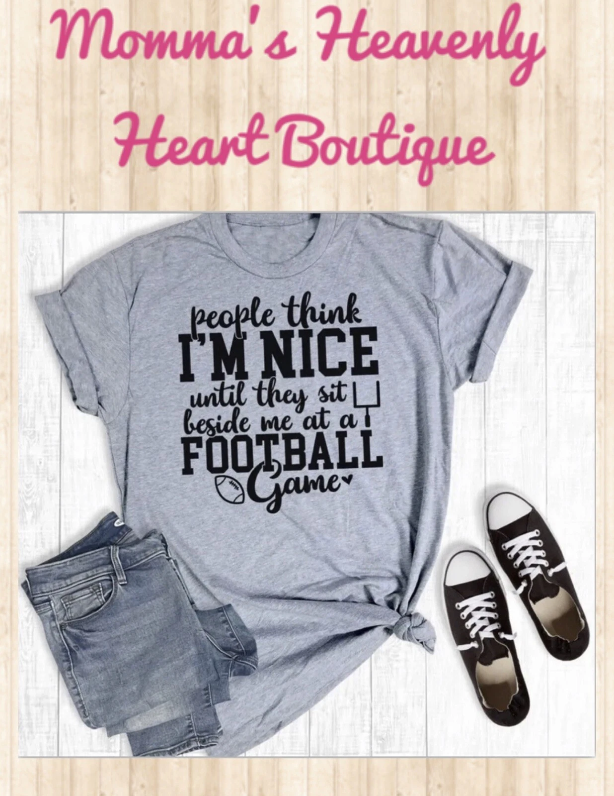 NWT-Premium Funny-Fashion-Football- Casual Printed T-shirt Casual Top