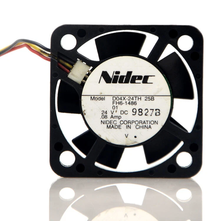 NIDEC D04X-24TH 25B Copier cooling fan DC24V 0.08A 40*40*10mm 3pin - Image 2 of 3