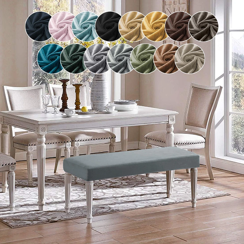 Funda de Banco Elástica Cubierta de Banco para Comedor Piano Silla Asiento Protector Estuche+ Foto 4 de 4