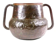 Copper Twin Handled Vessel Circa 1800s Measure Large Ale Cider