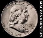 1957-D Silver Franklin Half Dollar - Scarce  Better Date  No Reserve  #K2725