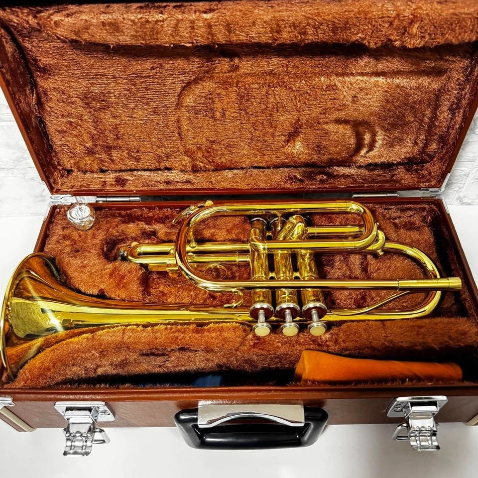 Instrumentos de latão YAMAHA YCR-2331 Bb Cornet mantidos com estojo rígido Japão - Imagem 2 de 4