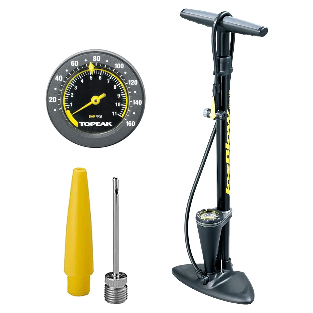Topeak JoeBlow Max Hp Bike Floor Pump, 160 Psi/11 Bar, TwinH