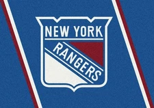 8x11 Milliken New York Rangers Sports NHL Spirit Area Rug - Approx 7'8"x10'9"