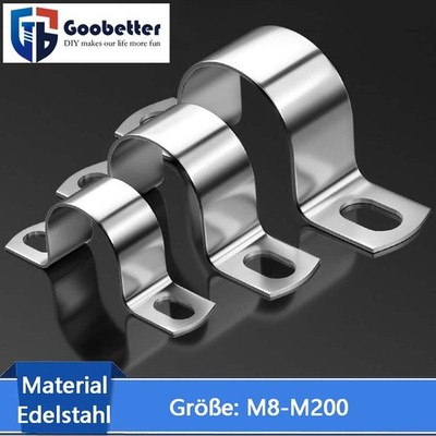 Rohrschellen Rohrklemme Befestigung Bügelschelle U Schelle Rohr Halter Edelstahl