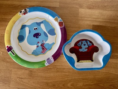 Vintage Blue's Clues Plate and Bowl Melamine Kids Dinnerware Zak Designs