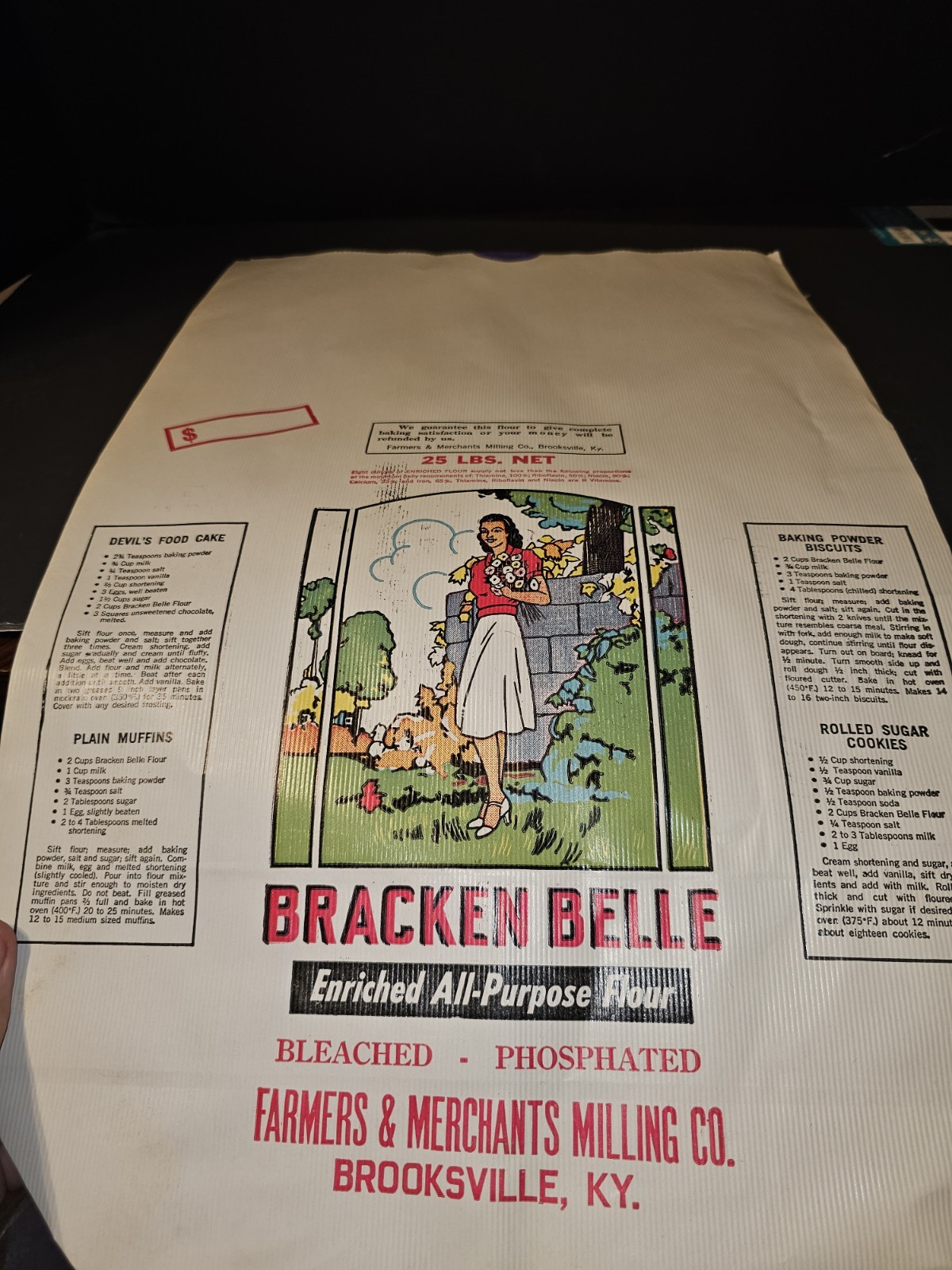 Bracken Belle Paper Flour Bag 25 Lbs