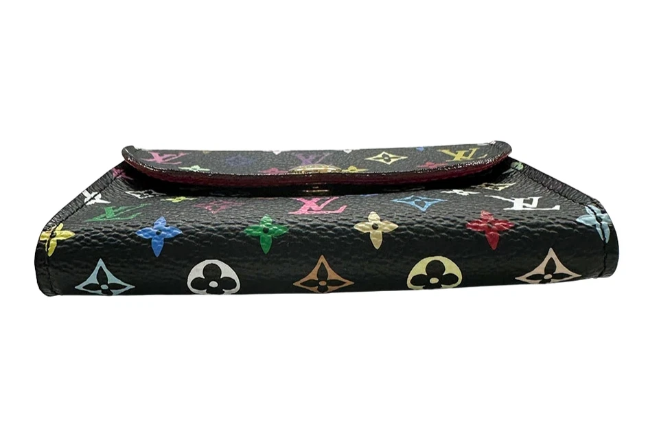 LOUIS VUITTON M66558 Monograma Multicolor Lona Sobre Billetera Estuche para Tarjetas Negro Foto 4 de 4