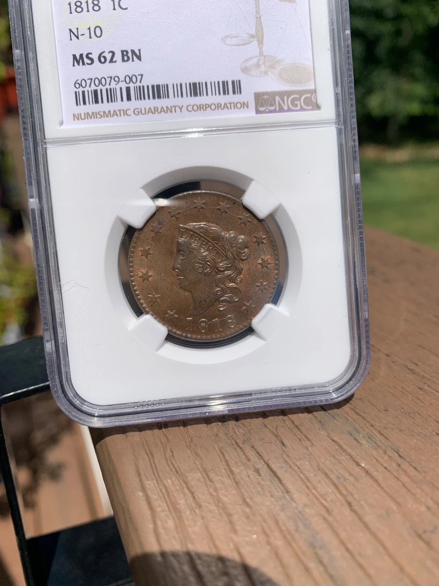 25+ Uncirculated Coronet Head US Large Cents (1816-1839) for sale