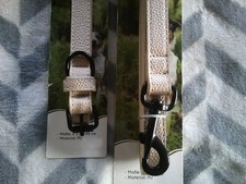 Edles " keona " Set Hundeleine & Halsband  Fb . Gold  Gr . M  NEU !