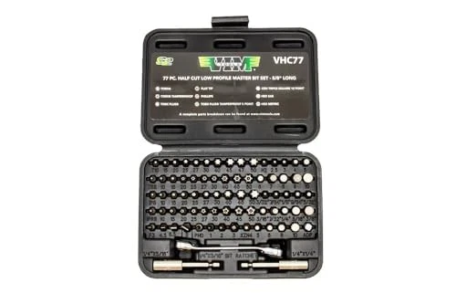 77 Piece Stubby Bit Set Torx Hex Phillips Flat Tip XZN Drive Tool Kit - Image 2 of 2