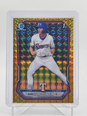 SEONG-JUN KIM 2026 BOWMAN CHROME 1ST GOLD GEOMETRIC REFRACTOR /50 Q4874