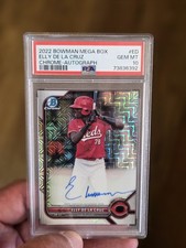 2022 Bowman Chrome Mega Box Elly de La Cruz Auto PSA 10 RC Gem Mint (Reds RC)