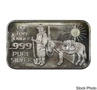 Vintage Nevada Coin Mart Silver State Prospector 1 oz .999 Fine Silver Art Bar