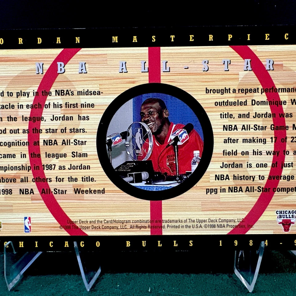 1999 Upper Deck Career Jumbo Masterpieces 1272/2300 Michael Jordan HOF 🔥  - Image 3 of 4