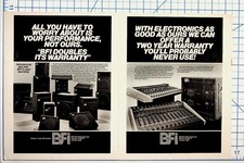 BFI Vintage Pro Audio Ad 1970s Speakers Mixers Amplifiers Elkhart IN Ephemera