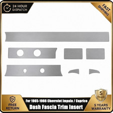 7pc For 1965-1966 Chevrolet Impala Caprice Ac Dash Fascia Trim Inserts Aluminum