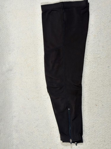 Trek Cycling Leg Warmers Black Zip Ankle Stretch Road Bike MTB Unisex