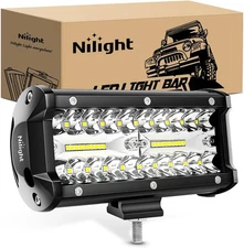 Nilight Led Pods 6.5 Inch 120W Flood Spot Combo Off Road Driving Fog Light Bar W