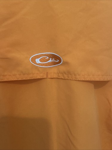 🍊UT DRAKE Short Sleeve Shirt, XL, Orange Button Down, EUC, UT Logo, Vented - Picture 11 of 15