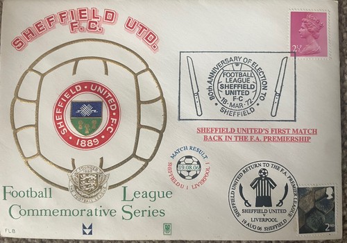 Sheffield United v Liverpool 2006 Dawn First Day Cover