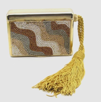 VINTAGE JUDITH LEIBER SWAROVSKI CRYSTAL ART DECO CLUTCH FROM THE ELAINE SHOPS - Image 1 of 4