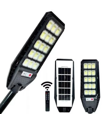 Faro lampione stradale pannello solare con sensore telecomando 180 led 300W 525