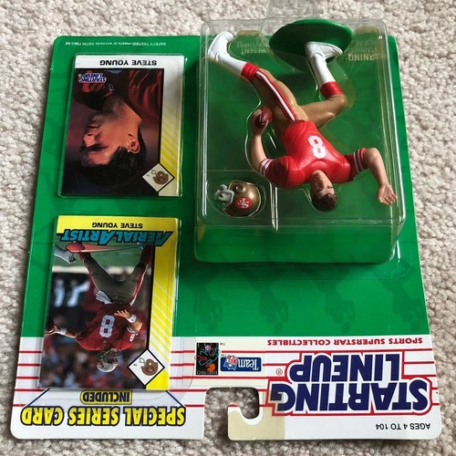1993 START LINEUP STEVE YOUNG NFL Actionfigur Neu auf Karte Kenner 1993 - Bild 3 von 12