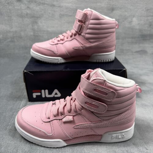 Fila F-14 IRI High-Top Leather (GS) Lifestyle Shoes Pink Youth Big Kids' NEW - Picture 2 of 8