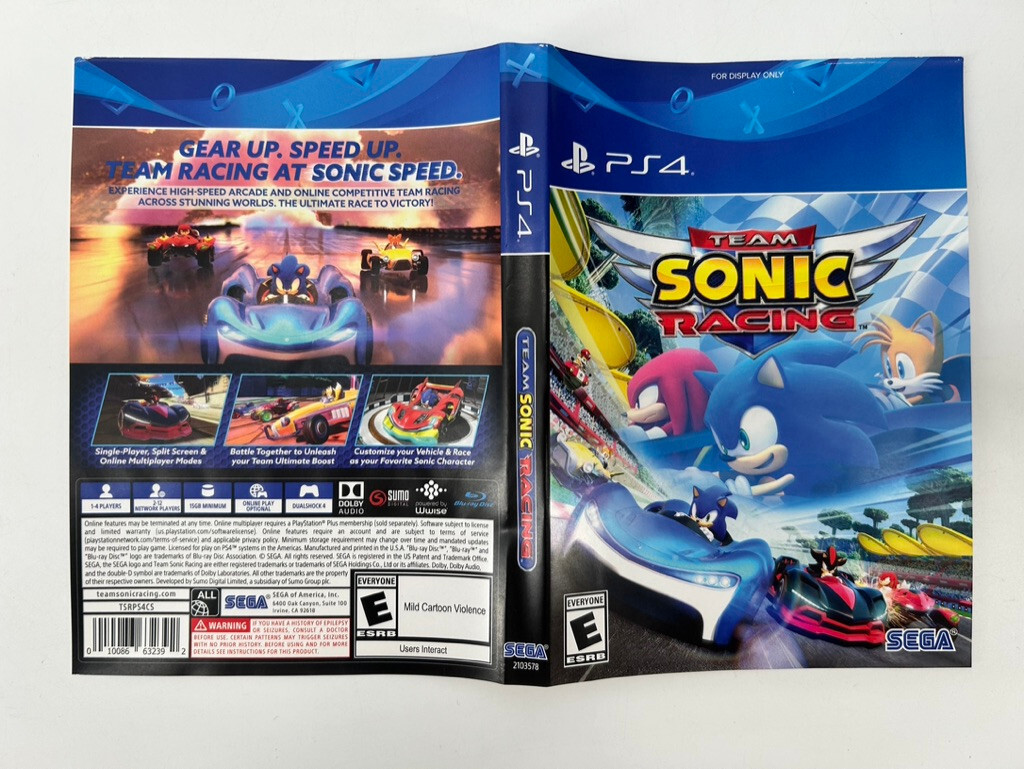 Team Sonic Racing PS4 GameStop Promotional Display Artwork