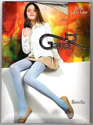 Glänzende Mädchen Strumpfhose creme Kommunion Satin-Naht Glanz Gatta Gr 116-158