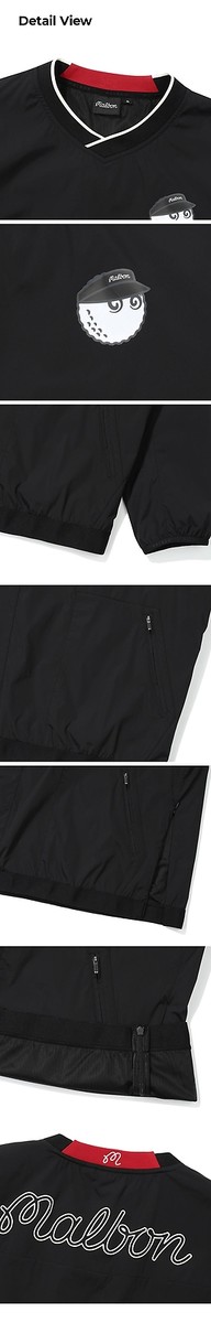 スウェット・トレーナー Malbon Golf V-NECK WOVEN PISTA BLACK MAN M5121PPI02BLK Genuine Malbon Golf V-NECK WOVEN PISTA BLACK (MAN) | eBay