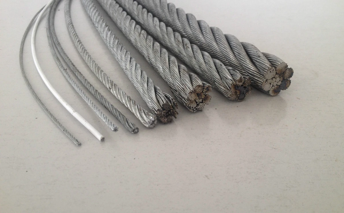 Credencial Azul llamada Galvanised Steel Metal Wire Rope Cable Heavy Duty 1.5, 2, 3, 4, 5, 6, 8,  10mm + | eBay