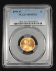 1954 D  LINCOLN  WHEAT CENT PENNY PCGS MS 65 UNC MS65RD US COIN CERT# 55493820