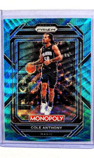 2022-23 Panini Prizm Monopoly Teal Wave #64 Cole Anthony Orlando Magic Card