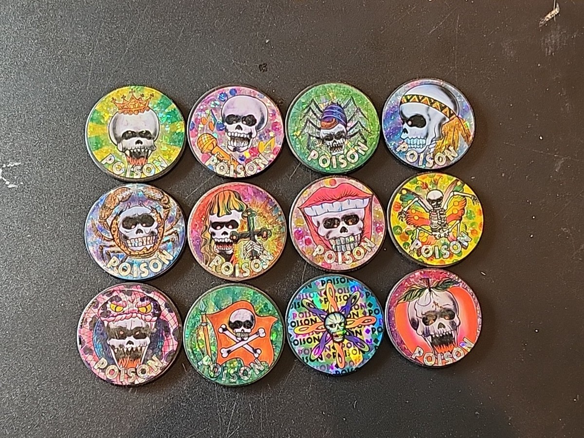 Pog Slammer Poison Metal Lot Of 12 | eBay