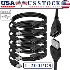 High-Speed USB-USB Extension Cable USB 2.0 Adapter Extender Cord Male/Female LOT