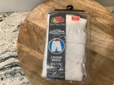 Fruit of the Loom 2 boxer briefs Cotton Stretch No fly Underwear M 34 36