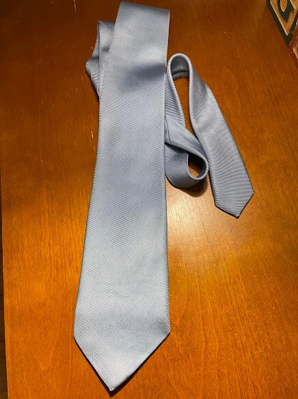 Drakes london Sky Blue Solid 100% Necktie - Image 3 of 3