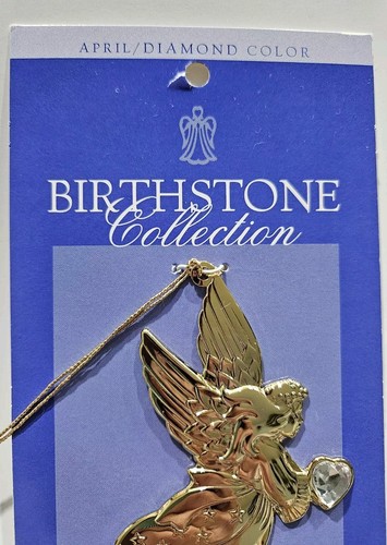 Vintage Gloria Duchin Birthstone Collection Angel Christmas Ornament April New - Picture 4 of 7