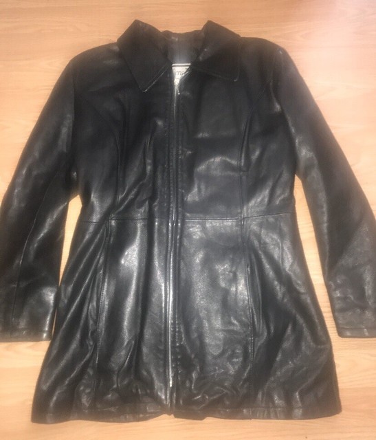 Vera Pelle Women's Italian Fine Leather Jacket , Black, Size L eBay