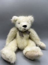 RUSS Abercrombie Small Stuffed Plush Bear White Sitting