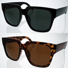 Extra Large Sunglasses Men Women Retro Eyewear Oversized Square Black