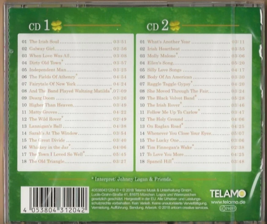 Johnny Logan-2 CDs-Irish Soul-Die schönsten Lieder aus Irland-2018-NEUWARE! - Bild 2 von 2