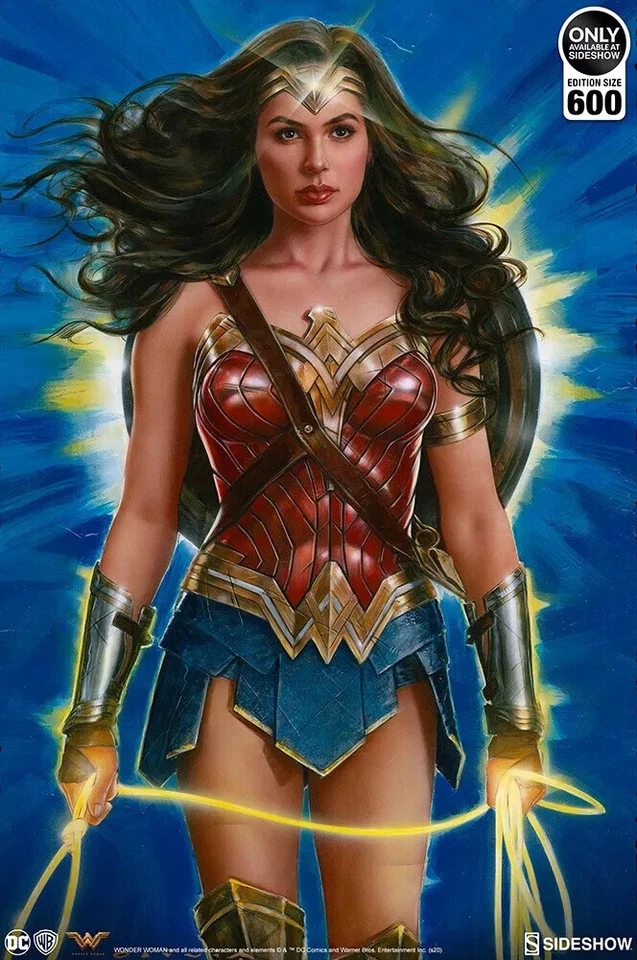 MUJER MARAVILLA Gal Gadot Olivia De Berardinis Sideshow 23/600 arte IMPRESIÓN enmarcada Foto 2 de 2